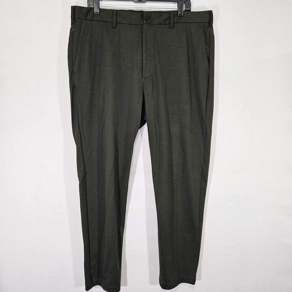 Banana Republic Men's Commuter Pants Casual Dark‎ Green Stretch 38x32 Slim